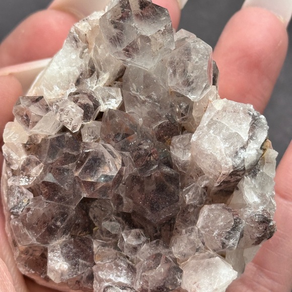 Sunset 🌅 Phantom Quartz Druzy Hematite Cluster Raw Mineral India - Picture 7 of 13